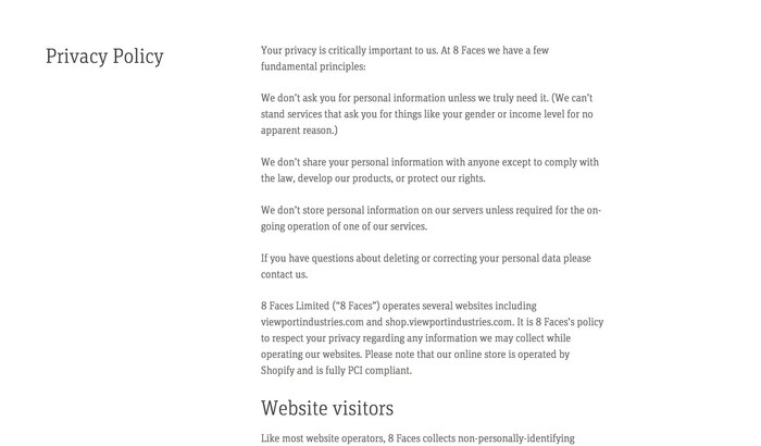 8 Faces website 4